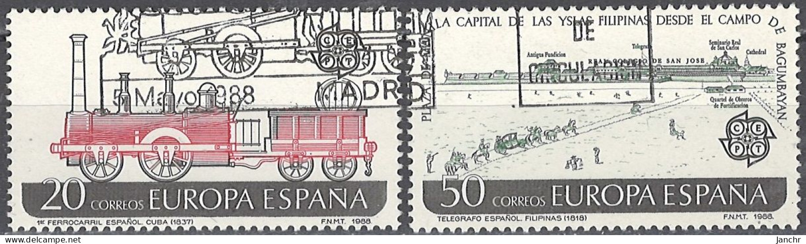 Spanien Spain 1988. Mi.Nr. 2828-2829, Used O - Oblitérés