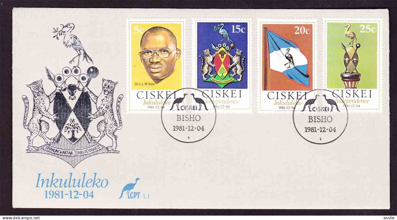 Ciskei - 1981 - Independence  - First Day Cover - Small - Omslagen