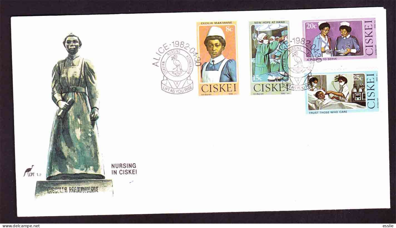 Ciskei - 1982 - Nursing In Ciskei Cecilia Makiwane - First Day Cover - Small - Ciskei