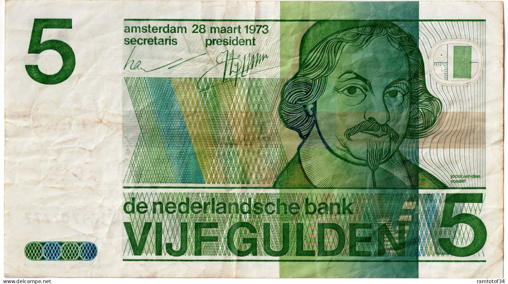 PAYS-BAS - 5 Gulden 1973 - 5 Gulden