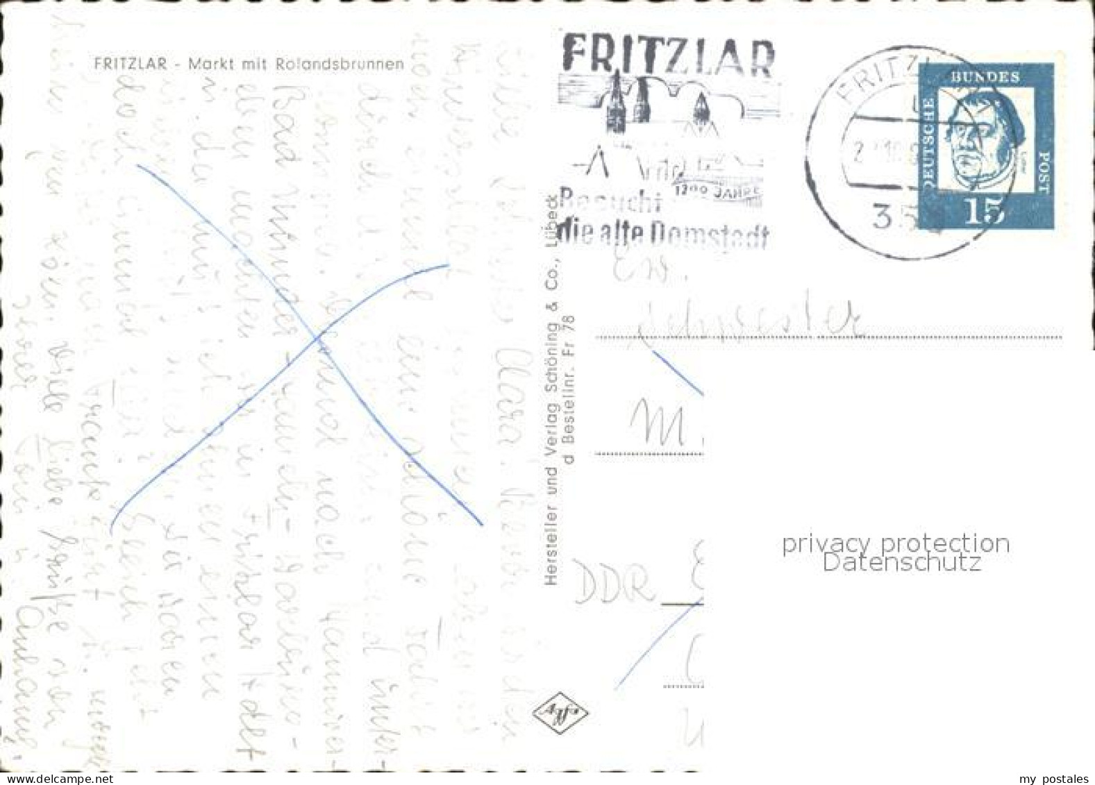 71902131 Fritzlar Marktplatz Mit Rolandsbrunnen Fritzlar - Fritzlar