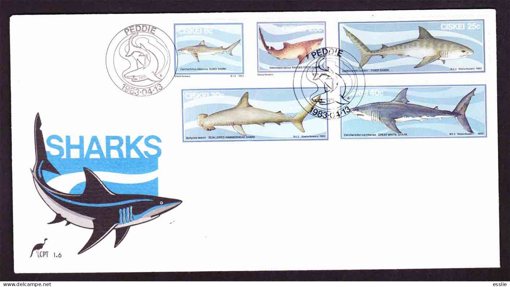 Ciskei - 1983 - Sharks Fish - First Day Cover - Small - Ciskei