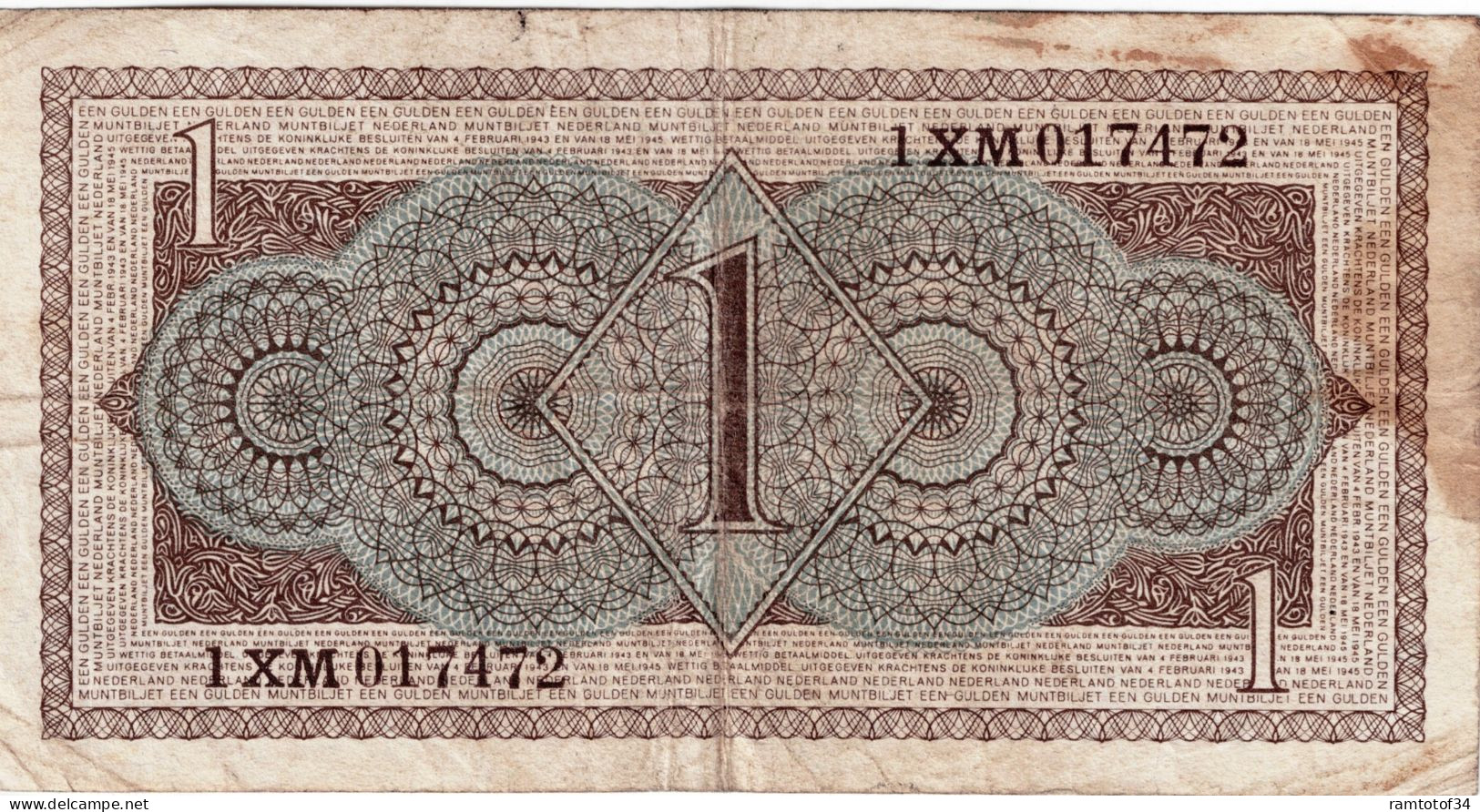 PAYS-BAS - 1 Gulden 1949 - 1 Gulden