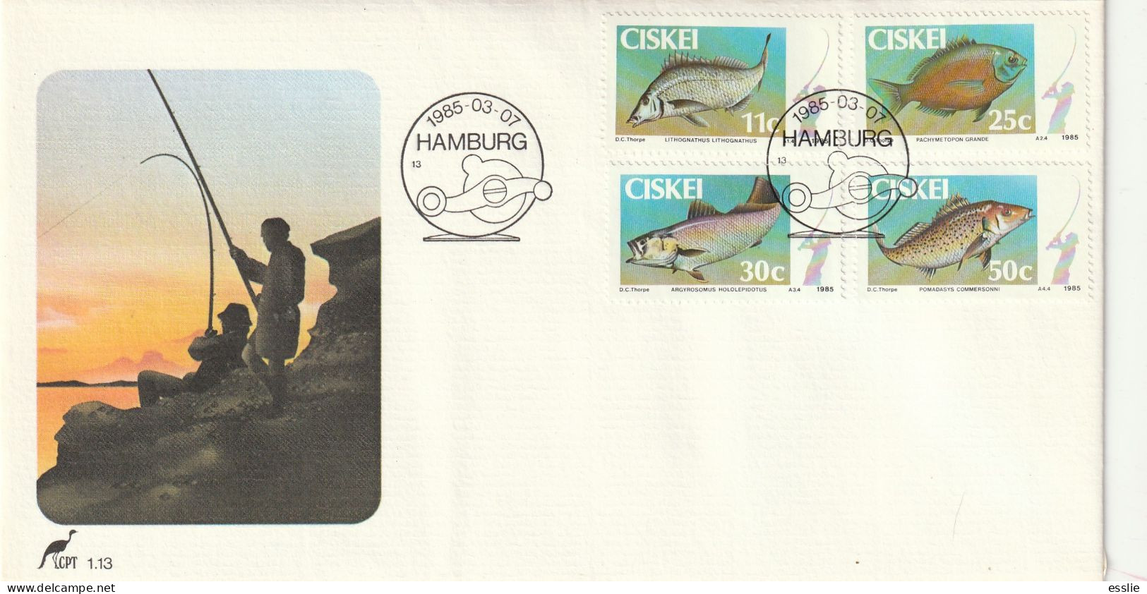 Ciskei - 1985 - Coastal Angling Game Fish Fishing - First Day Cover - Small - Ciskei