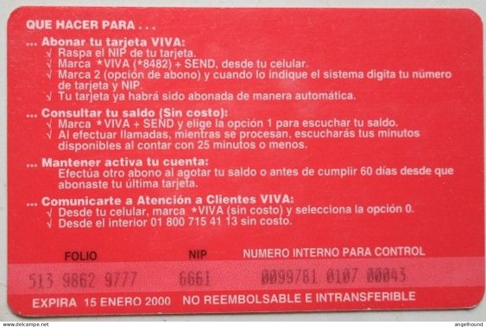 Mexico 150 Units Prepaid VIVA IUSACELL - Mexique