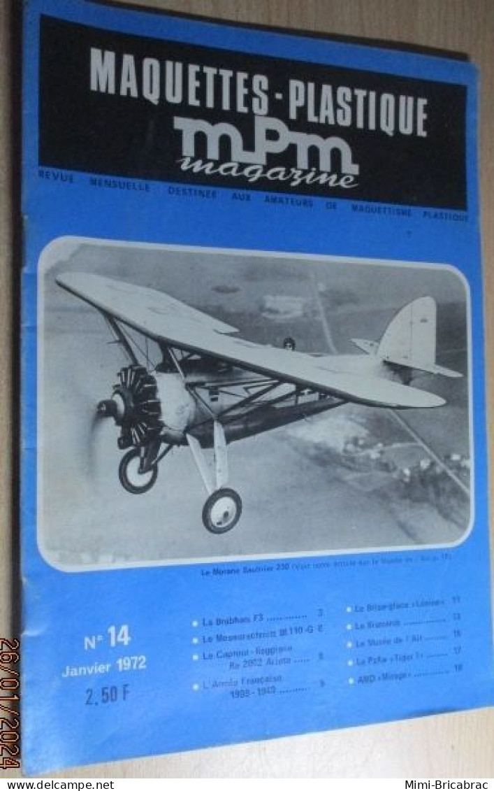 CAGI 1e Revue De Maquettisme Plastique Années 60/70 : MPM N°14 De 1972 Très Bon état ! Sommaire En Photo 2 Ou 3 - Frankreich