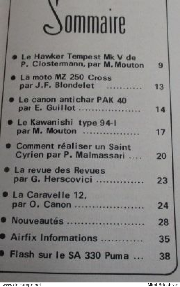 CAGI 1e Revue De Maquettisme Plastique Années 60/70 : MPM N°44 De 1974 Très Bon état ! Sommaire En Photo 2 Ou 3 - Francia