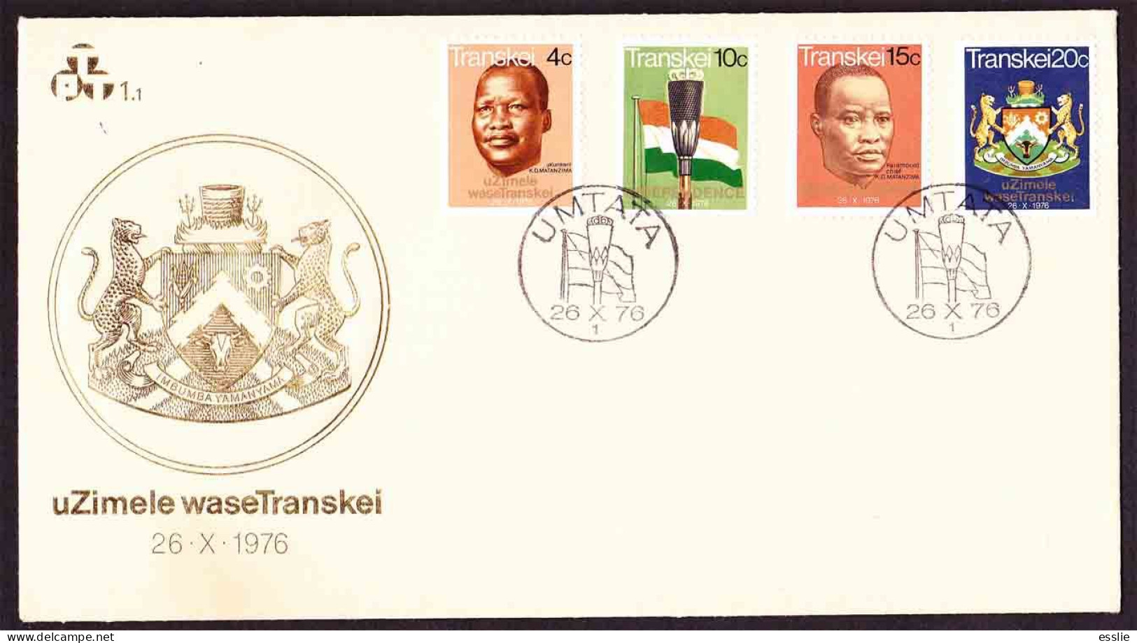 Transkei - 1976 - Independence - First Day Cover - Small - Transkei