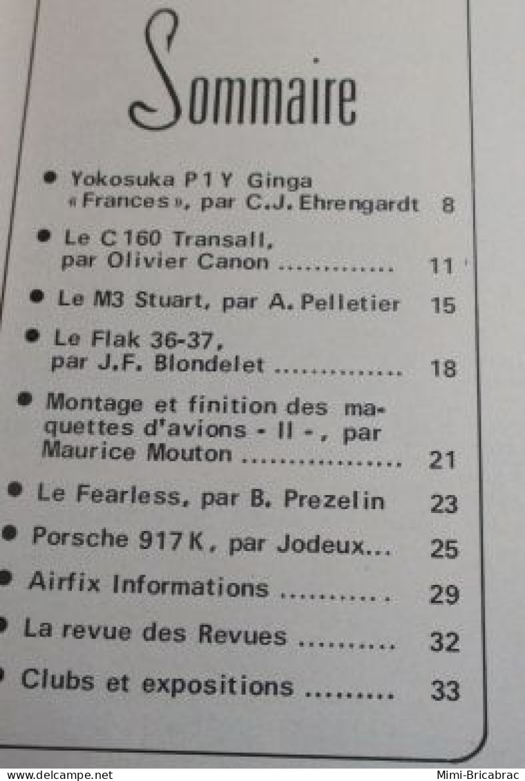 CAGI 1e Revue De Maquettisme Plastique Années 60/70 : MPM N°39 De 1974 Très Bon état ! Sommaire En Photo 2 Ou 3 - Frankreich