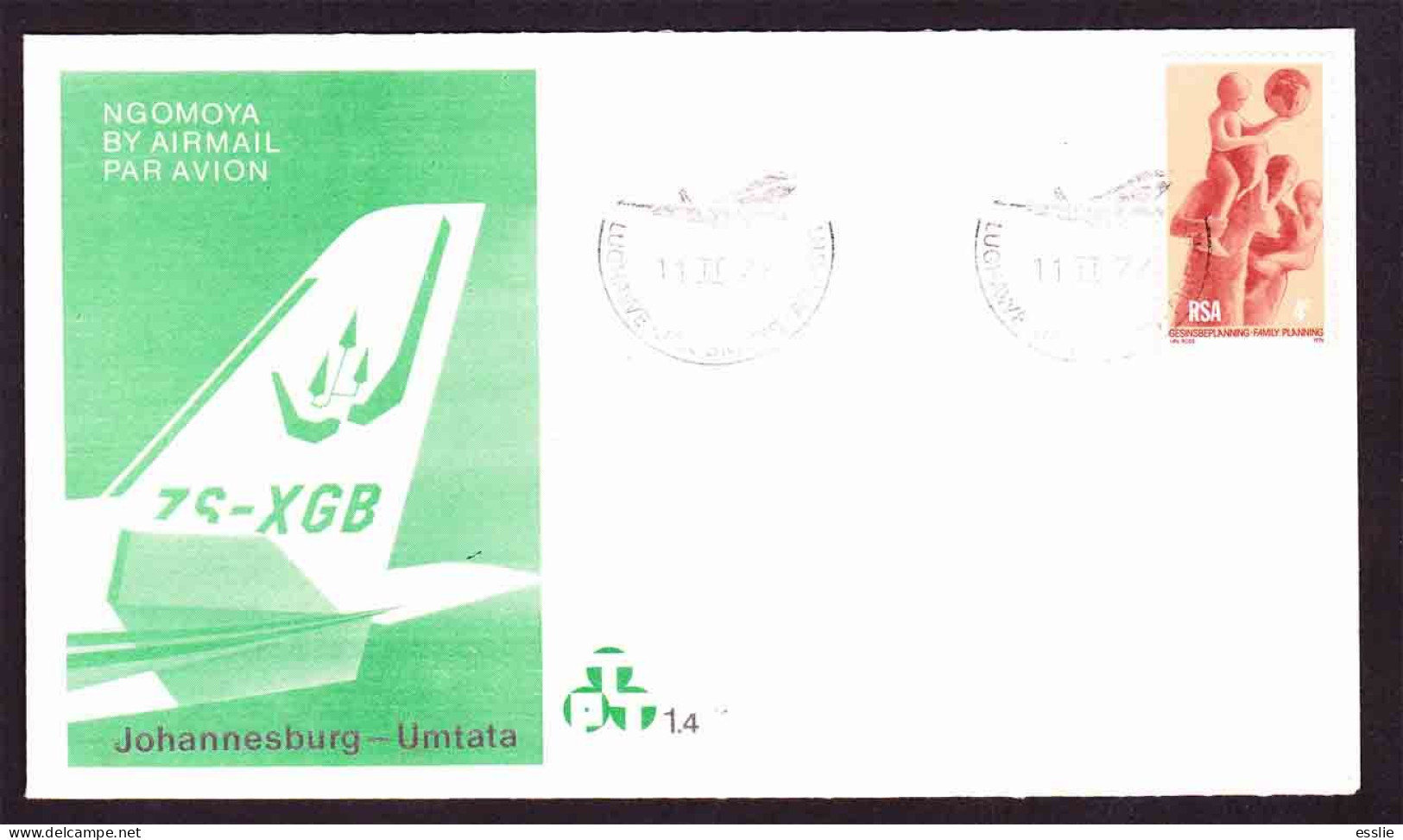 Transkei - 1977 - Transkei Airways Inaugural Flight Johannesburg-Umtata - First Day Cover - Small - Transkei