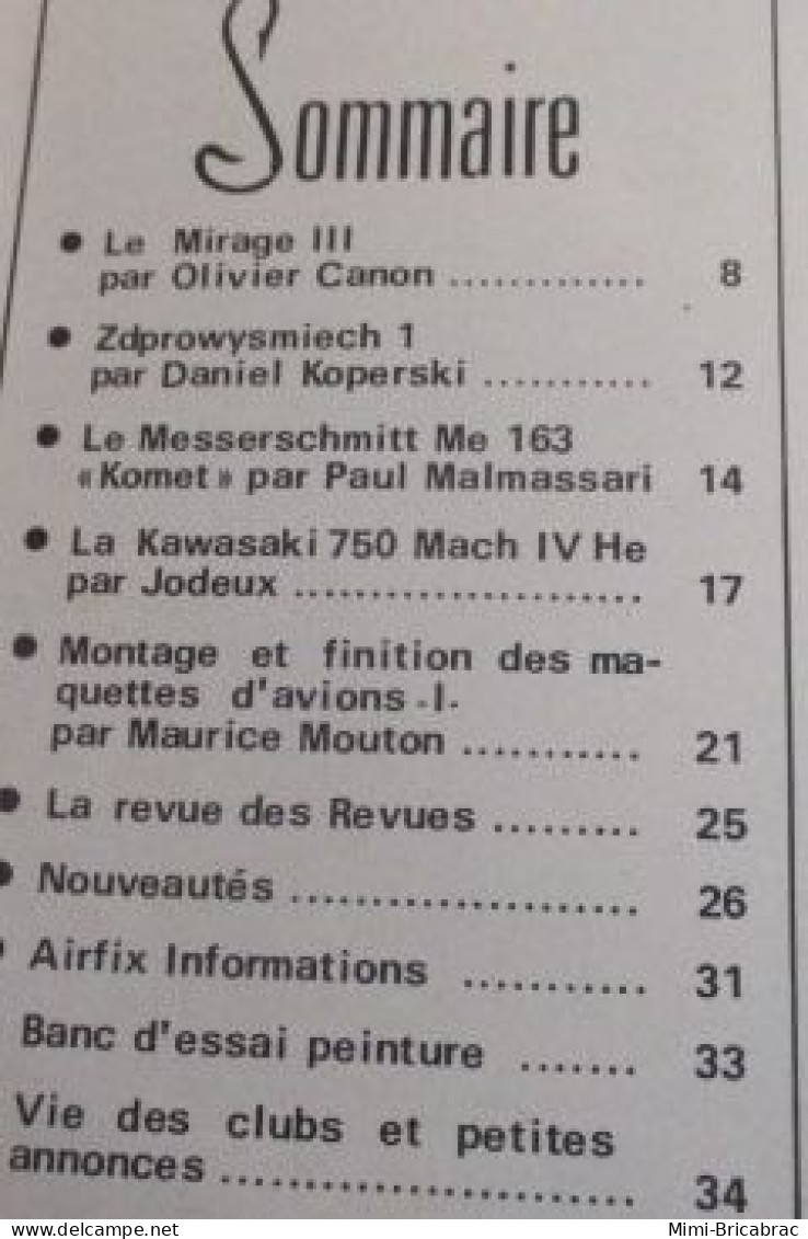 CAGI 1e Revue De Maquettisme Plastique Années 60/70 : MPM N°38 De 1974 Très Bon état ! Sommaire En Photo 2 Ou 3 - Frankreich