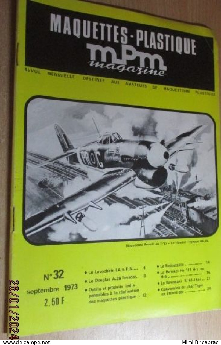 CAGI 1e Revue De Maquettisme Plastique Années 60/70 : MPM N°32 De 1973 Très Bon état ! Sommaire En Photo 2 Ou 3 - Francia