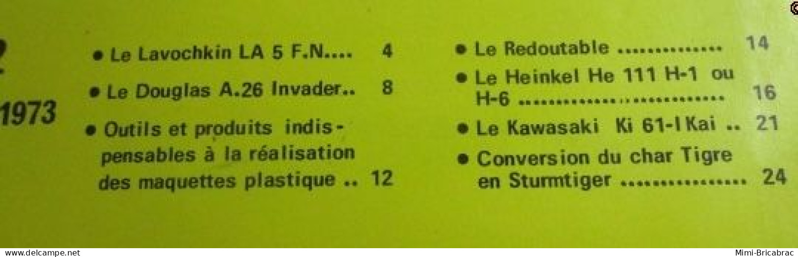 CAGI 1e Revue De Maquettisme Plastique Années 60/70 : MPM N°32 De 1973 Très Bon état ! Sommaire En Photo 2 Ou 3 - Frankreich