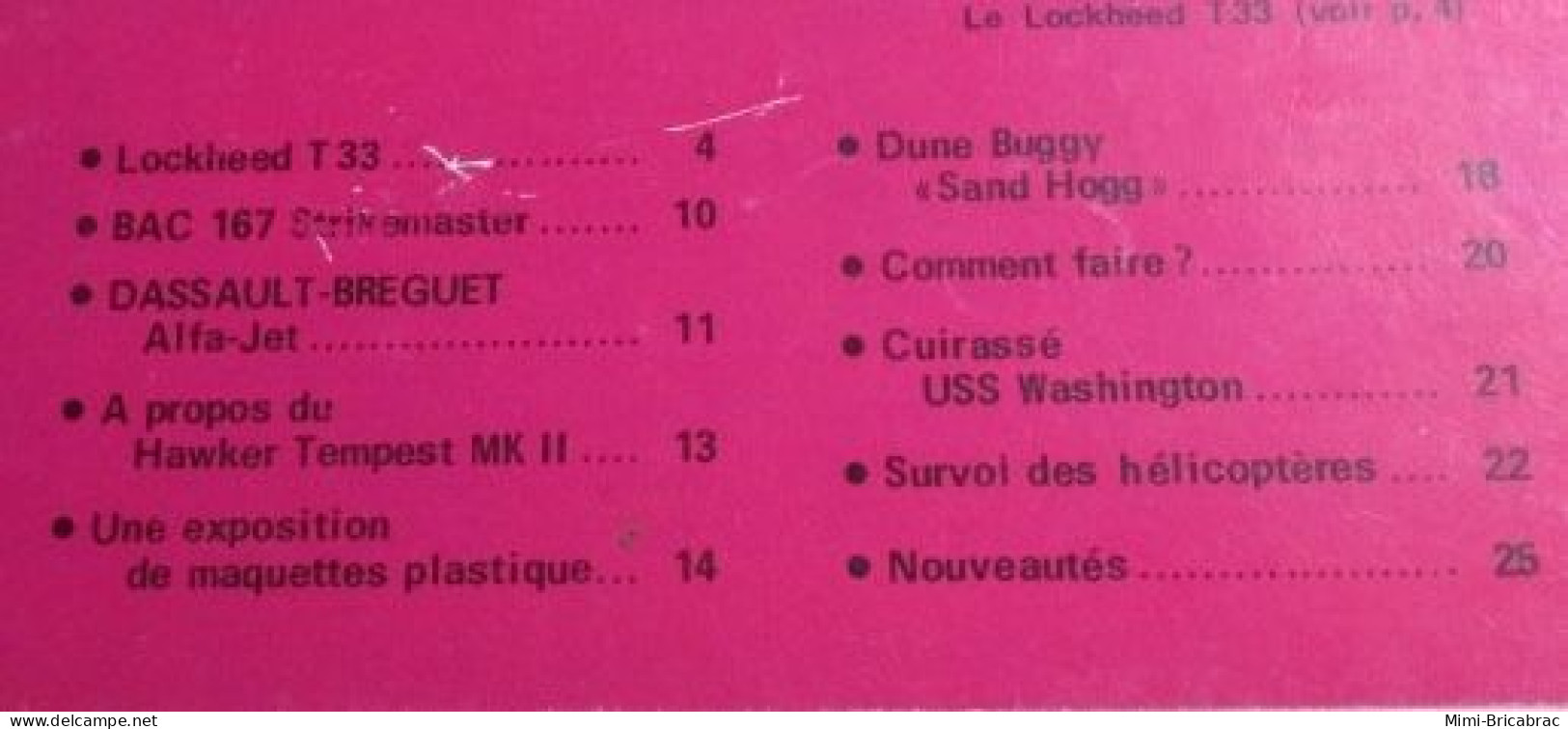 CAGI 1e Revue De Maquettisme Plastique Années 60/70 : MPM N°31 De 1973 Très Bon état ! Sommaire En Photo 2 Ou 3 - France