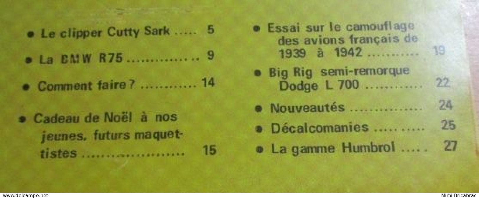 CAGI 1e Revue De Maquettisme Plastique Années 60/70 : MPM N°24 De 1972 Très Bon état ! Sommaire En Photo 2 Ou 3 - France
