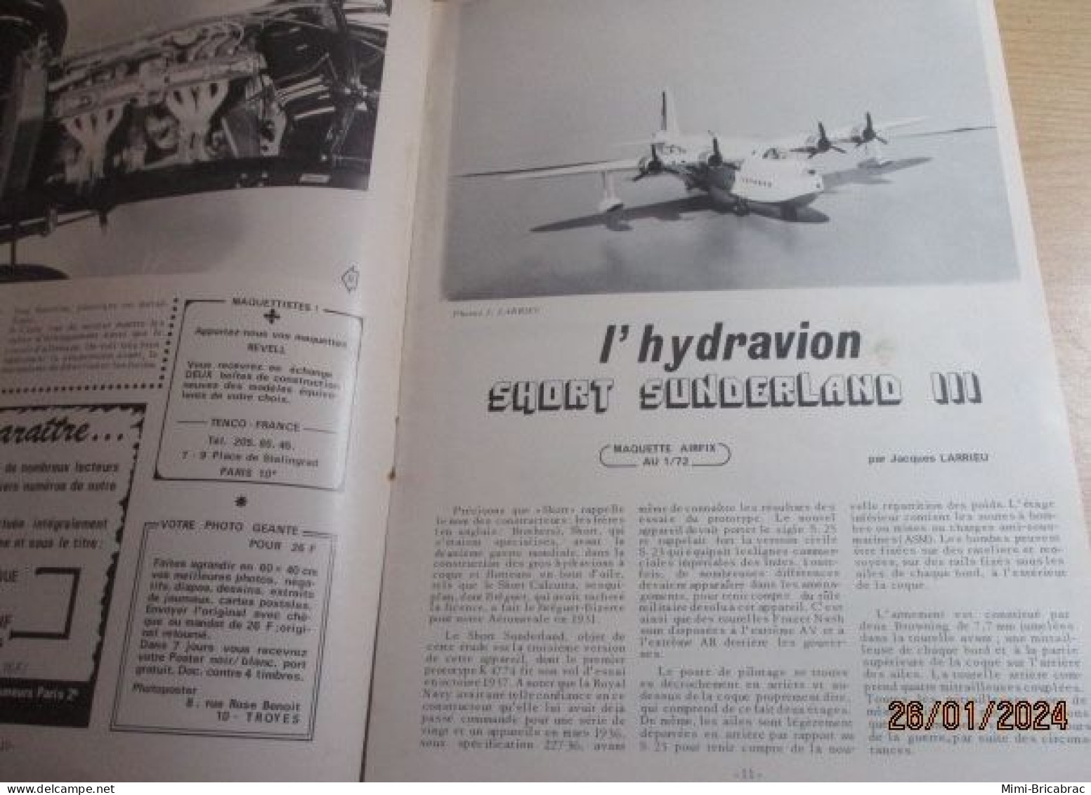 CAGI 1e Revue de maquettisme plastique années 60/70 : MPM n°20 de 1972 très bon état ! Sommaire en photo 2 ou 3