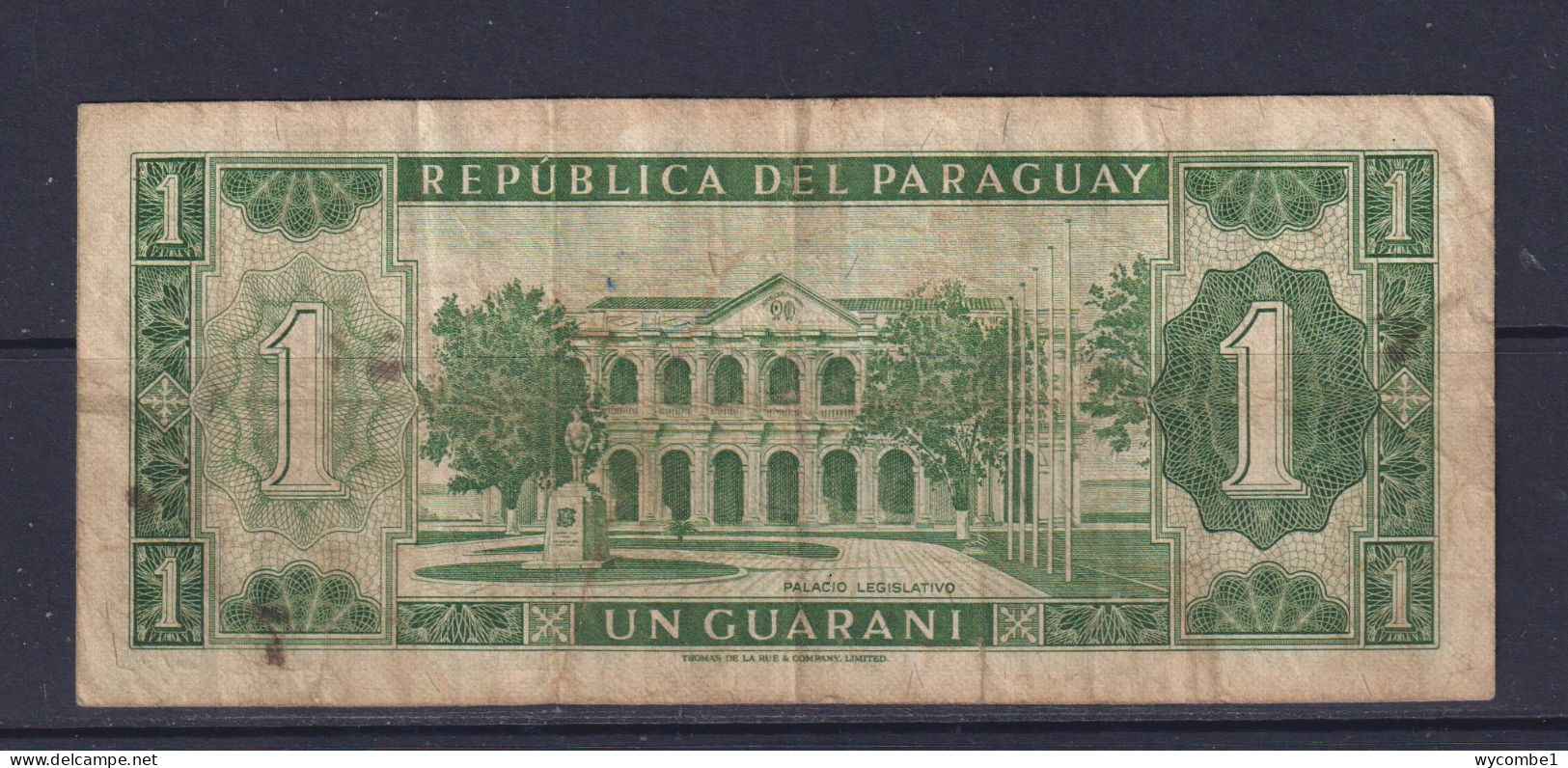 PARAGUAY - 1963 1 Guarani Circulated Banknote - Paraguay