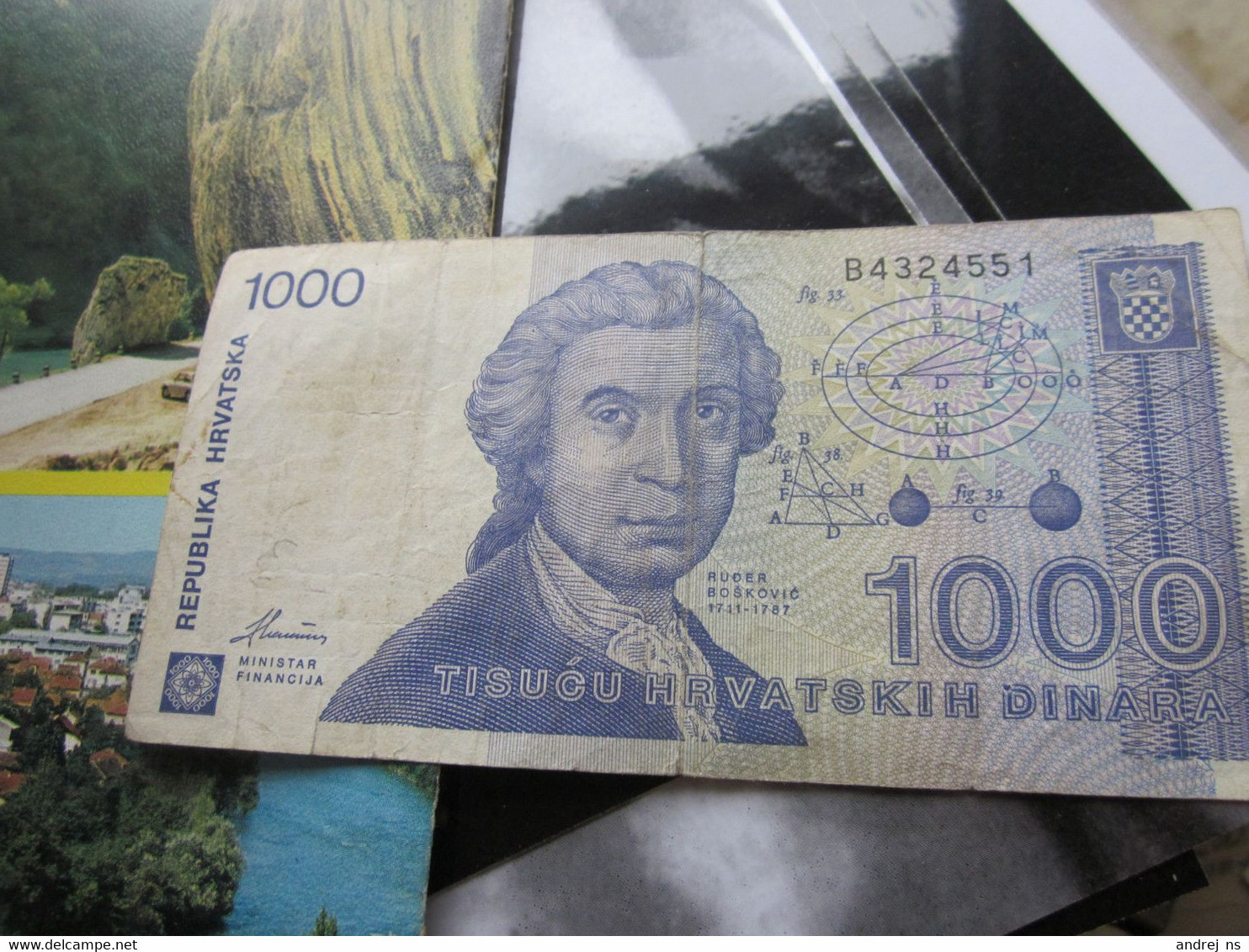 1000 Hrvatskih Dinara 1991 - Croazia