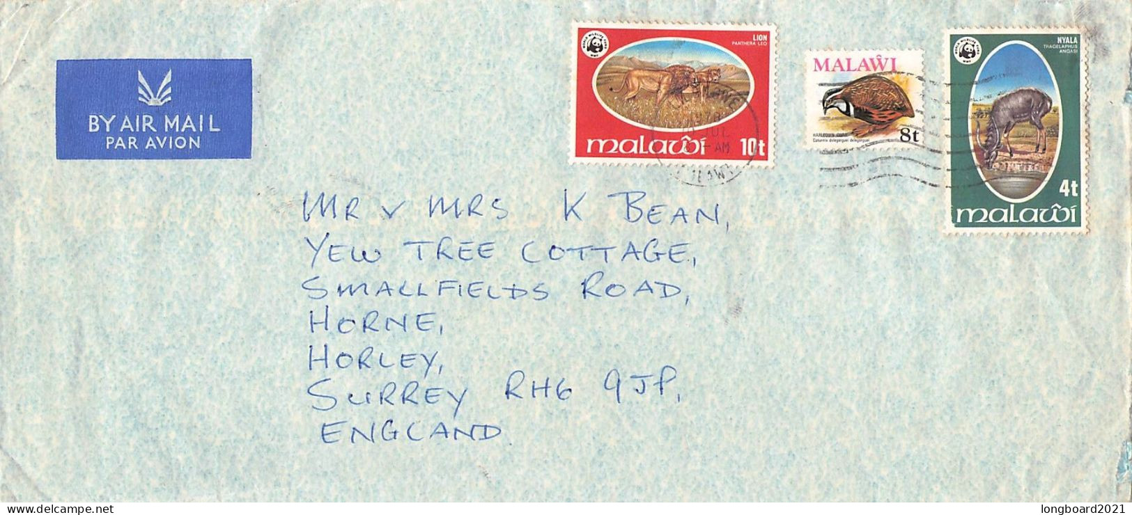 MALAWI - AIRMAIL - HORLEY/GB / 4614 - Malawi (1964-...)