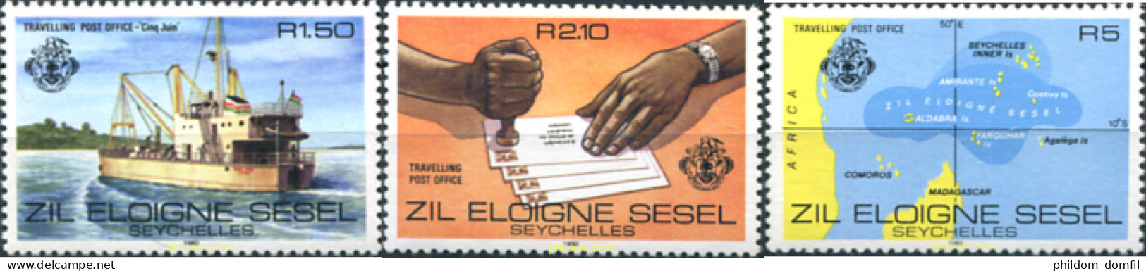 286841 MNH SEYCHELLES. Zil Eloigne Sesel 1980 BARCO POSTAL - Seychelles (1976-...)