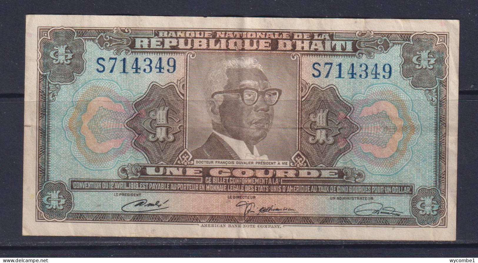 HAITI - 1971 1 Gourde Circulated Banknote - Haiti