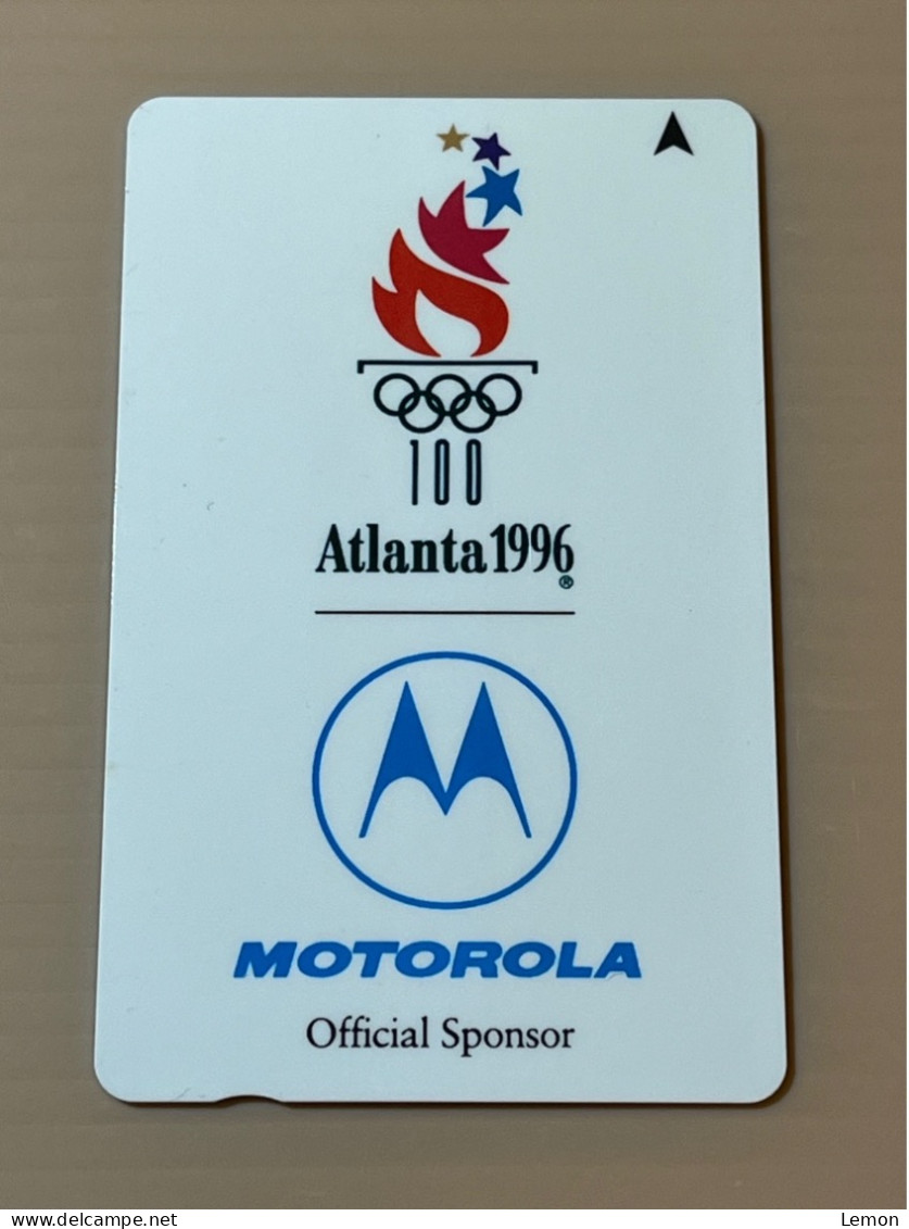 Mint Singapore Telecom GPT Phonecard - MOTOROLA Official Sponsor Of Olympic Atlanta 1996- Set Of 1 Mint Card - Singapour