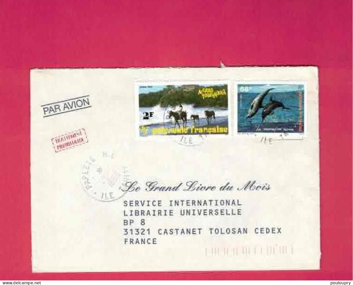 Lettre De 1998 Pour La France - YT N° 400 Et 451 - Cheval - Dauphin - Covers & Documents