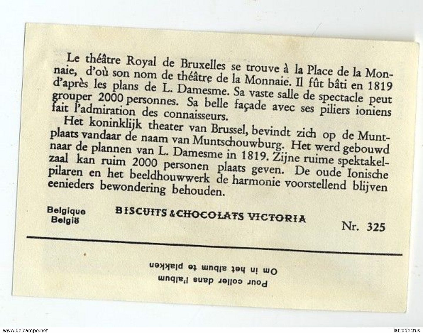 Victoria (1937) - 325 - België/Belgique, Brussel - Victoria