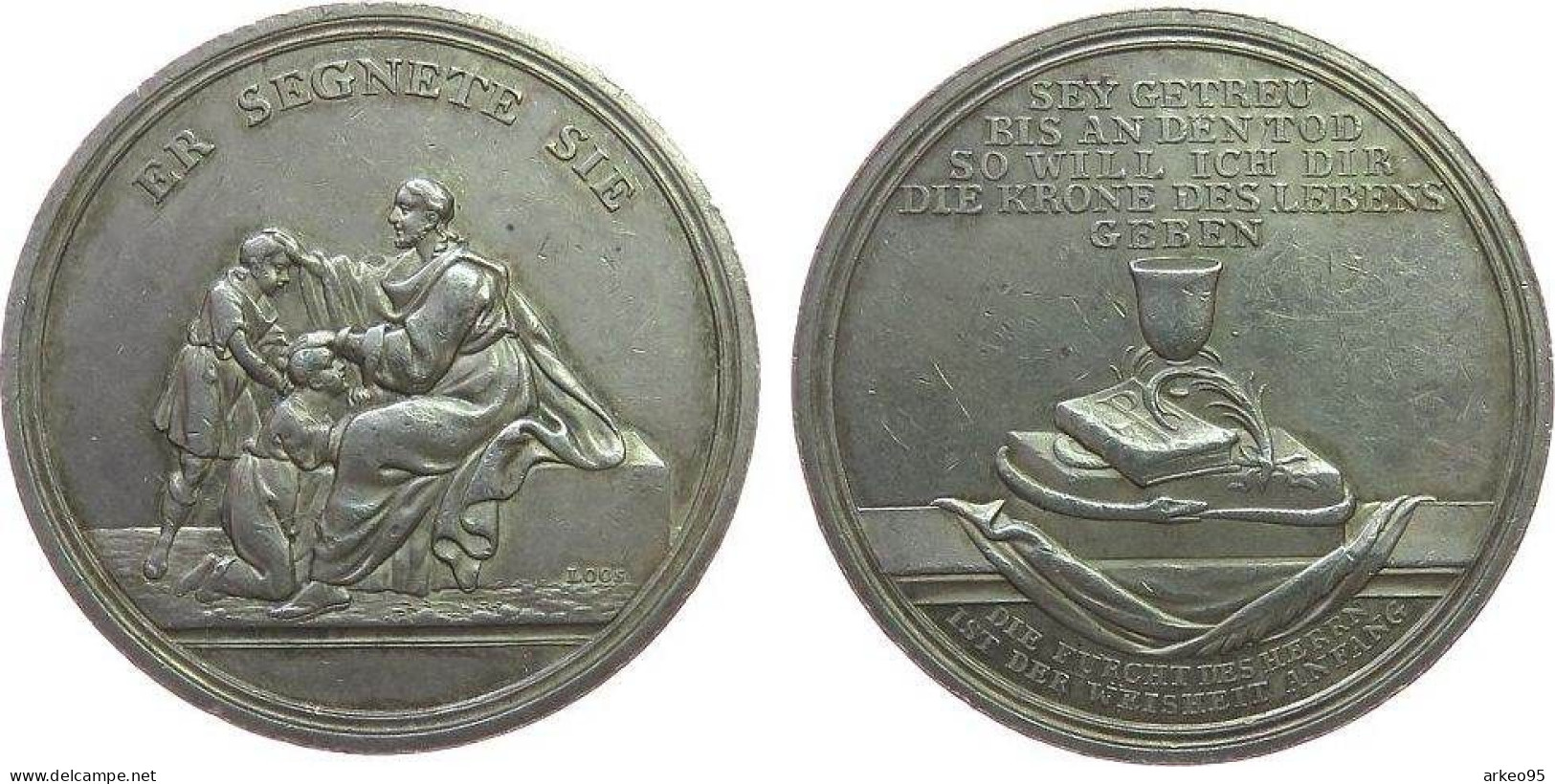 Médaille Religieuse, La Confirmation, Vers 1803 - Royal/Of Nobility