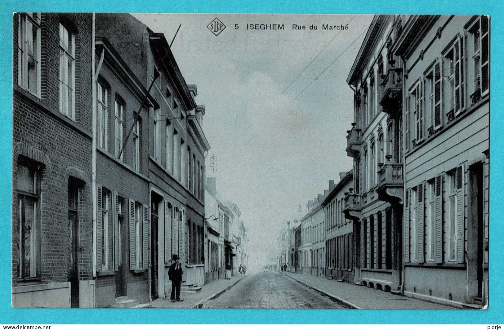 * Izegem - Iseghem (West Vlaanderen) * (SBP, Nr 5) Rue Du Marché, Marktstraat, Unique, TOP, Rare, Zeldzaam - Izegem