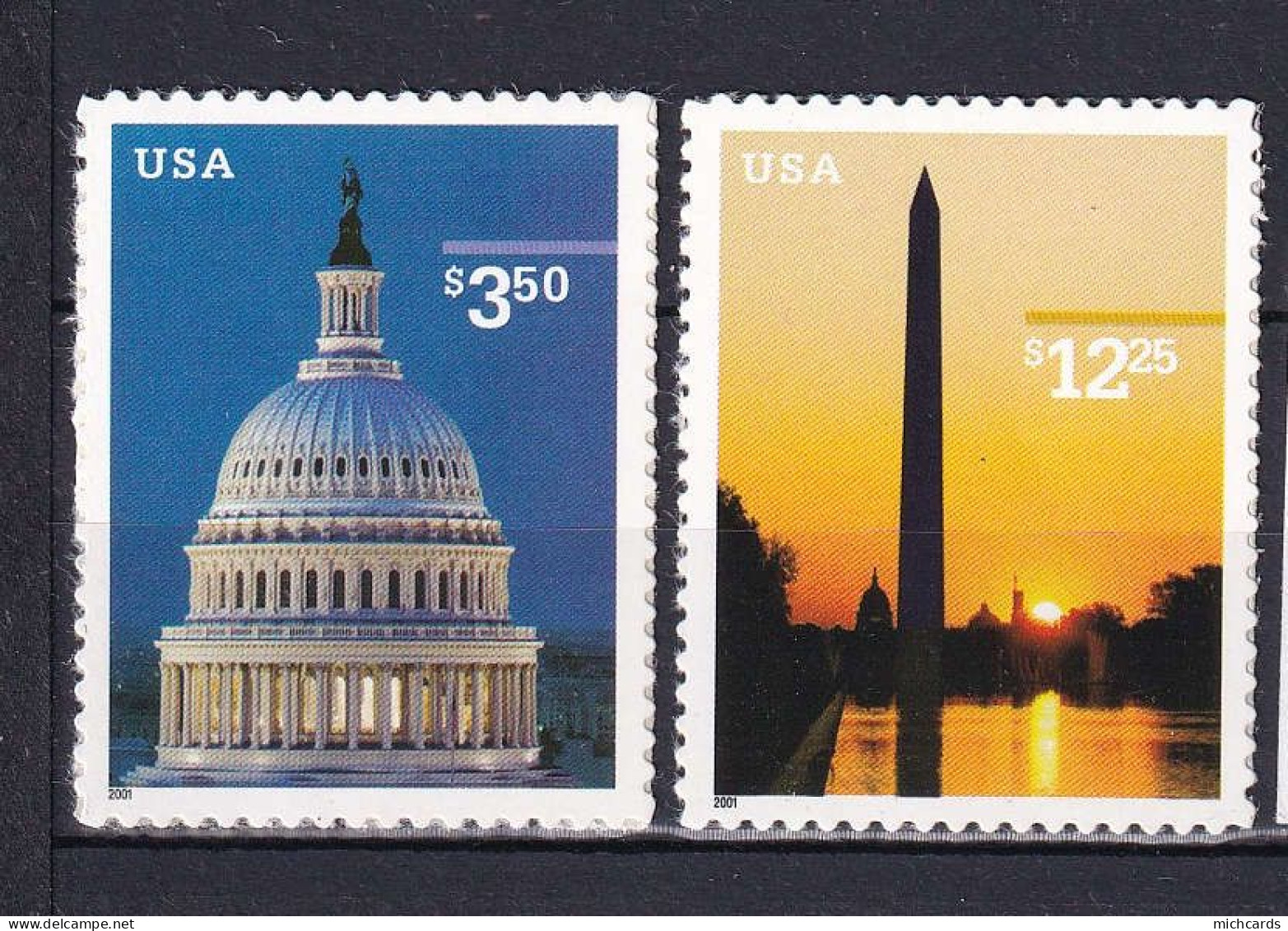 258 ETATS UNIS (USA) 2001 - Y&T 3146/47 Adhesif - Monument - Neuf ** (MNH) Sans Trace De Charniere - Ungebraucht