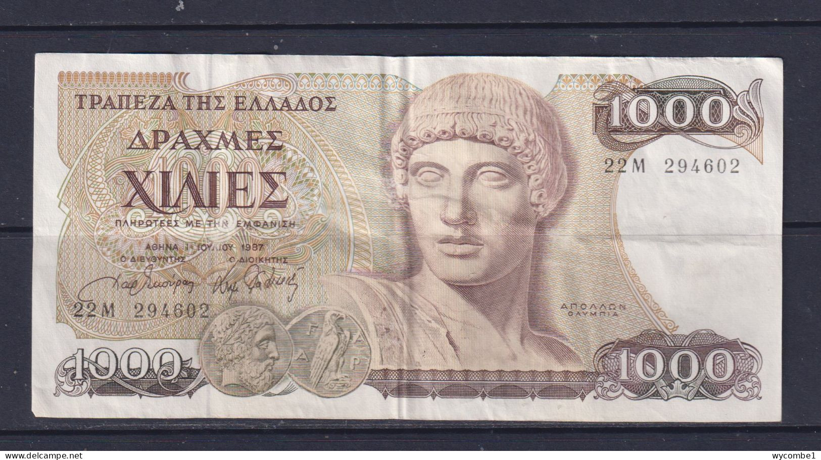 GREECE - 1987 1000 Drachma Circulated Banknote - Grèce