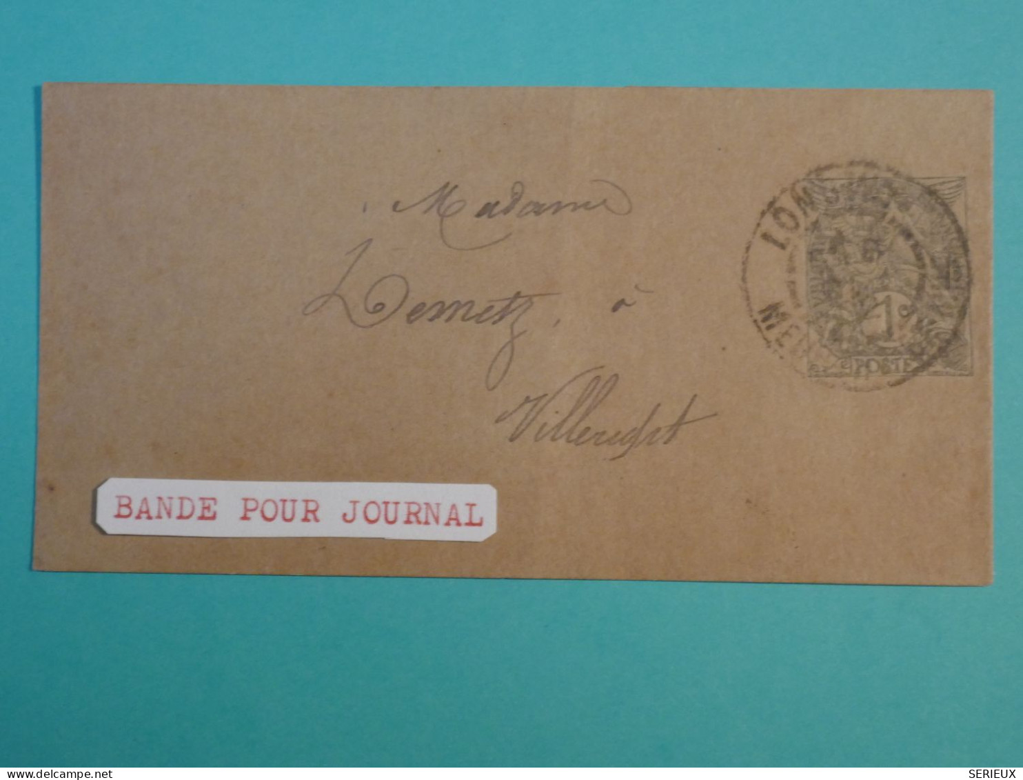 DH16 FRANCE  BELLE  BANDE JOURNAL BLANC  1867  LONGWY A VILERIDEY  +BOITE MOBILE   +NAPOLEON   N°29 +AFF. INTERESSANT+++ - Striscie Per Giornali