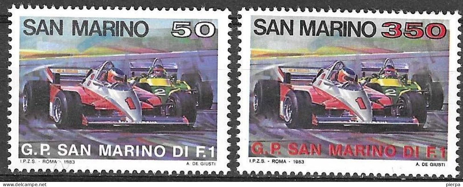 SAN MARINO - 1983 - AUTO - G.P. FORMULA 1 - SERIE 2 VALORI -NUOVA MNH** ( YVERT 1078\9 - MICHEL 1282\3- SS 1123\4) - Unused Stamps