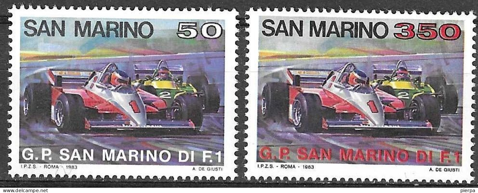 SAN MARINO - 1983 - AUTO - G.P. FORMULA 1 - SERIE 2 VALORI -NUOVA MNH** ( YVERT 1078\9 - MICHEL 1282\3- SS 1123\4) - Neufs