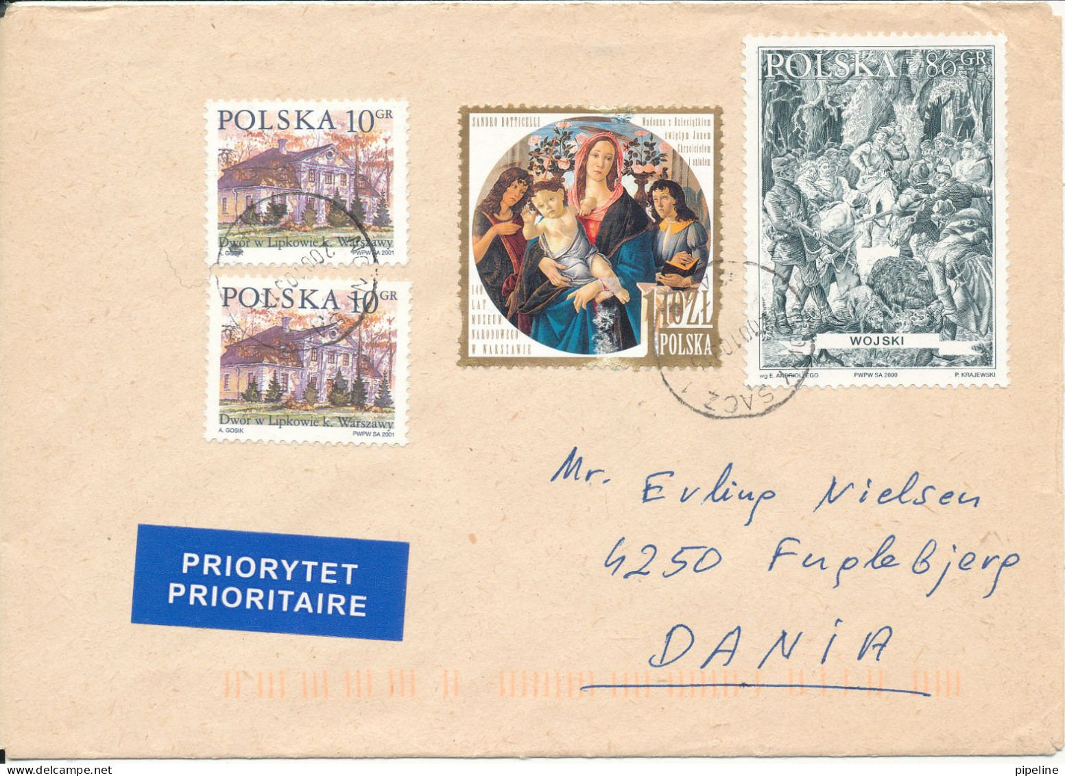 Poland Cover Sent To Denmark Nowy Sącz 20-1-2003 Topic Stamps - Cartas & Documentos