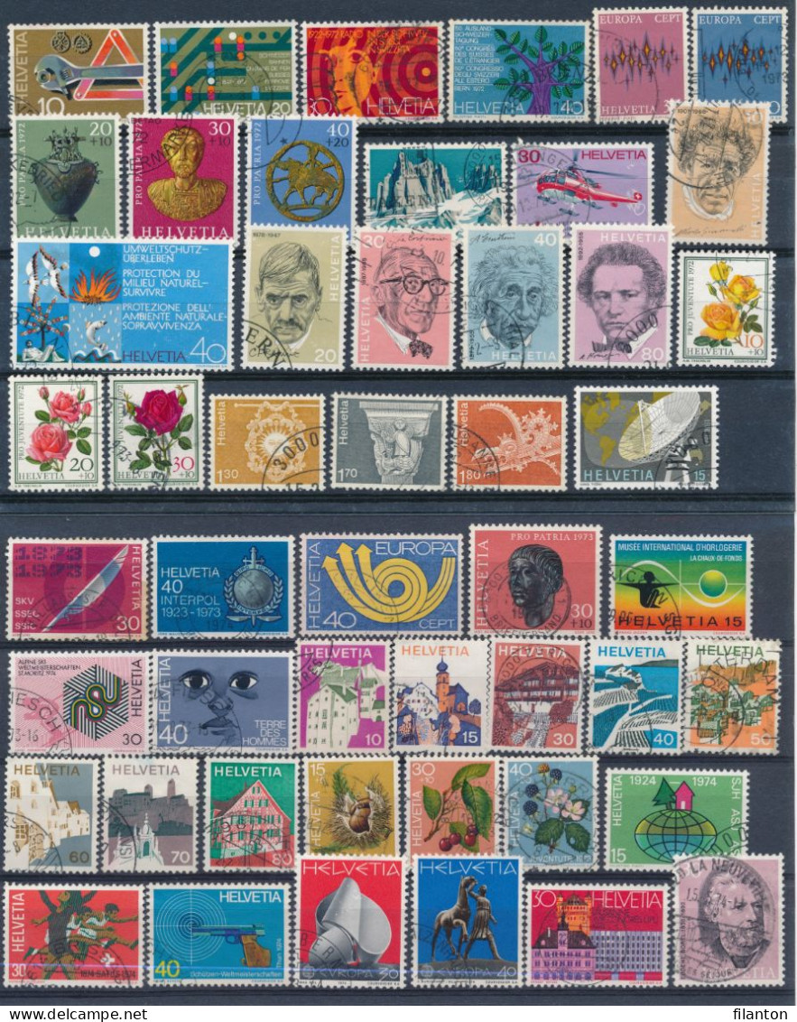 HELVETIA - Selection Periode 1972-1974 - Gest./obl./cancelled - Cote 32,20 € - (ref. 543) - Lotes/Colecciones