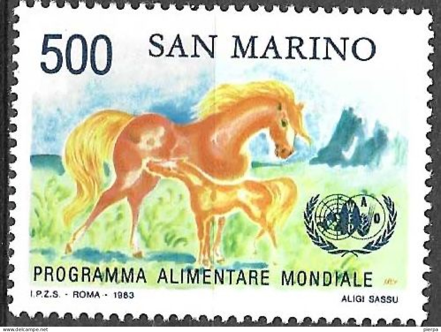 SAN MARINO - 1983 - PROGRAMMA ALIMENTARE MONDIALE - NUOV0 MNH** ( YVERT 1083 - MICHEL 1287- SS 1128) - Unused Stamps