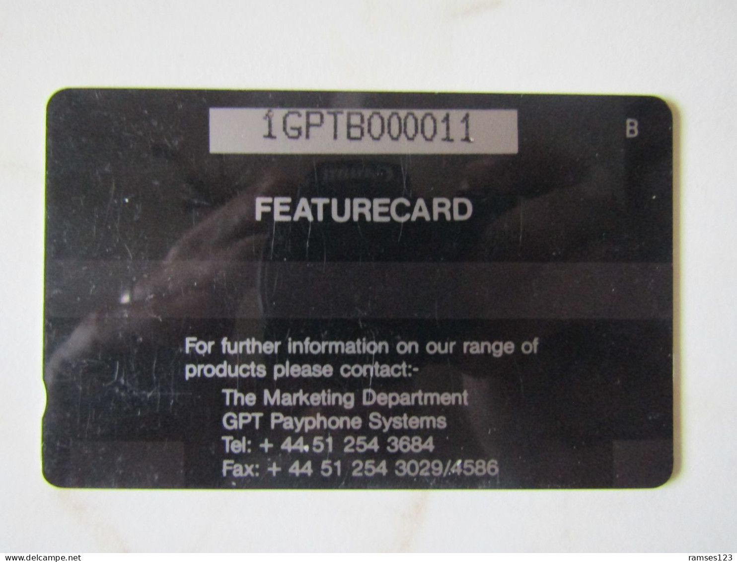 UK   GPT  FEATURECARD   TEST    SINGAPORE   FROG  1GPTB   MINT - Colecciones