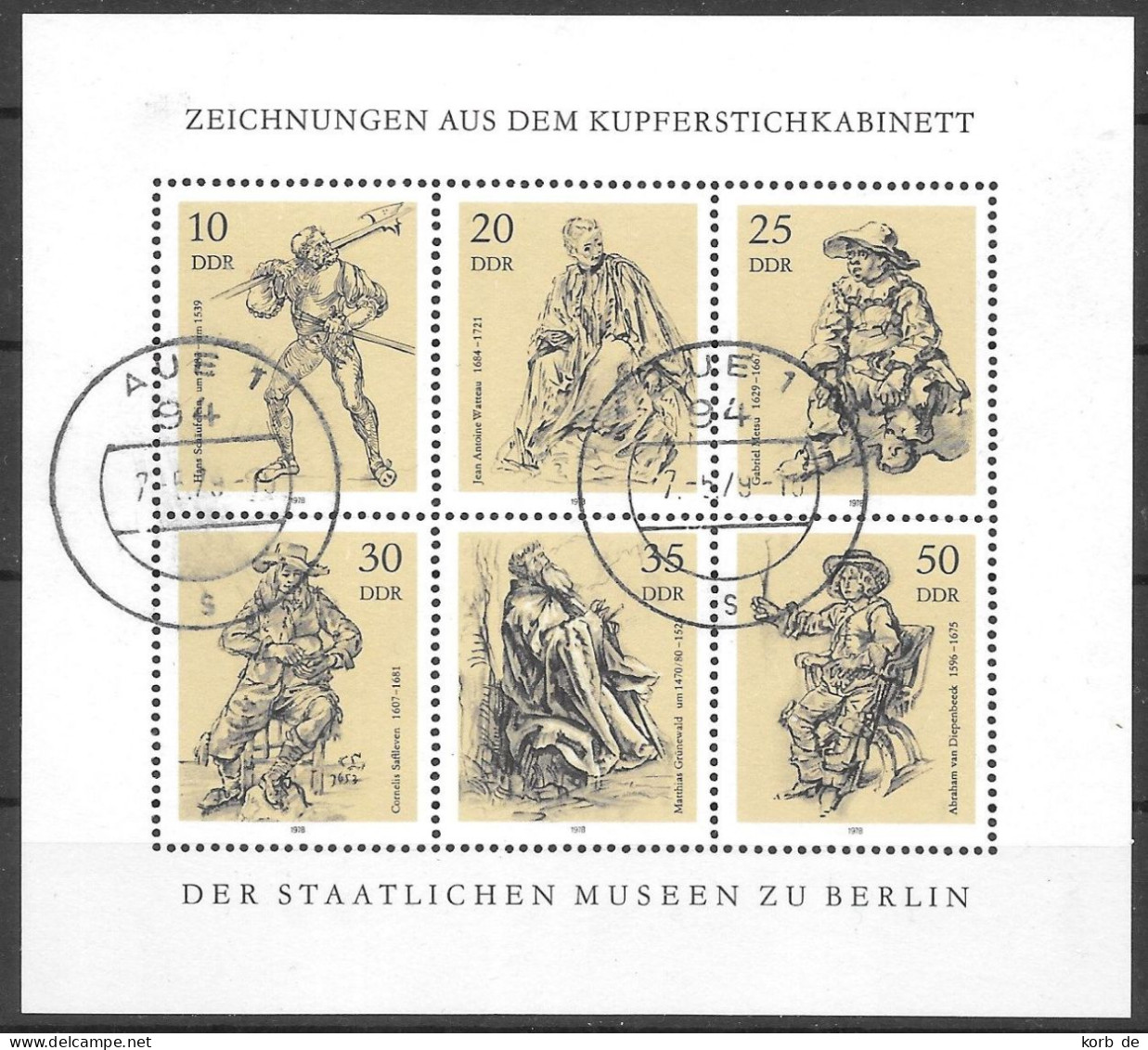 DDR 1978 / MiNr.   2347 - 2352   Kleinbogen   O / Used   (j1660) - 1971-1980