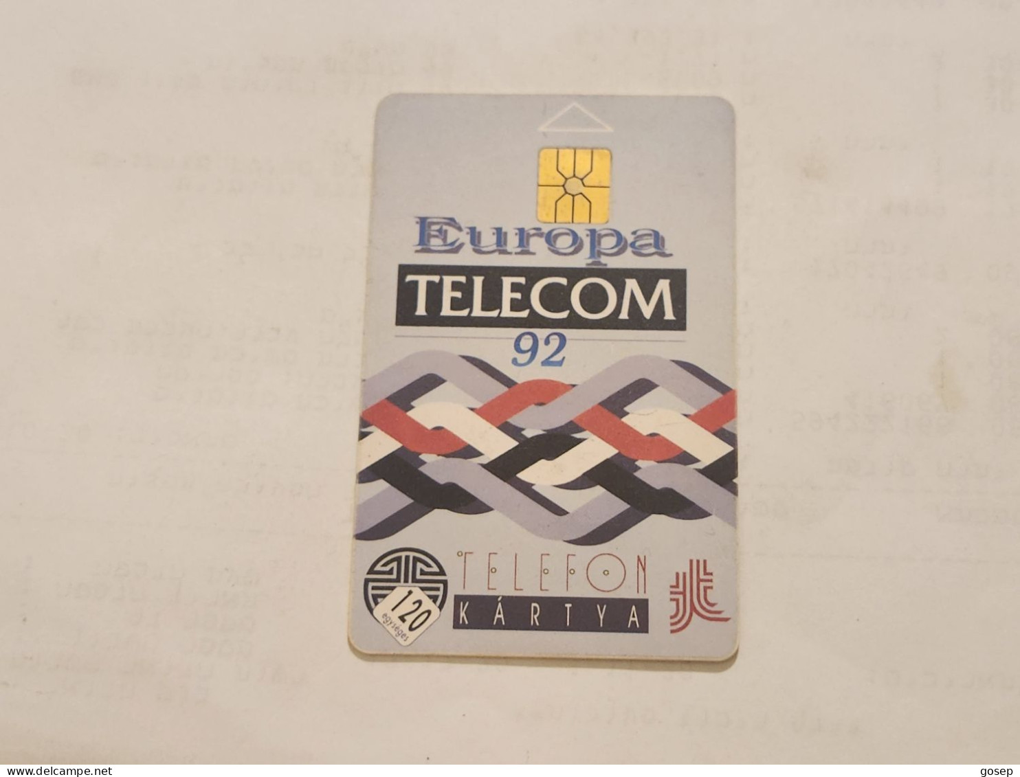 HUNGARY-(HU-P-1992-04Aa)-Europa Telecom-(185)(120units)(9/1992)(tirage-200.000)USED CARD+1card Prepiad Free - Hongarije