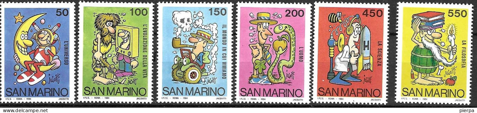 SAN MARINO - 1984 - SCUOLA E FILATELIA - SERIE 6 VALORI - NUOV0 MNH** ( YVERT 1098\1103 - MICHEL 1304\9 -  SS 1145\50) - Unused Stamps