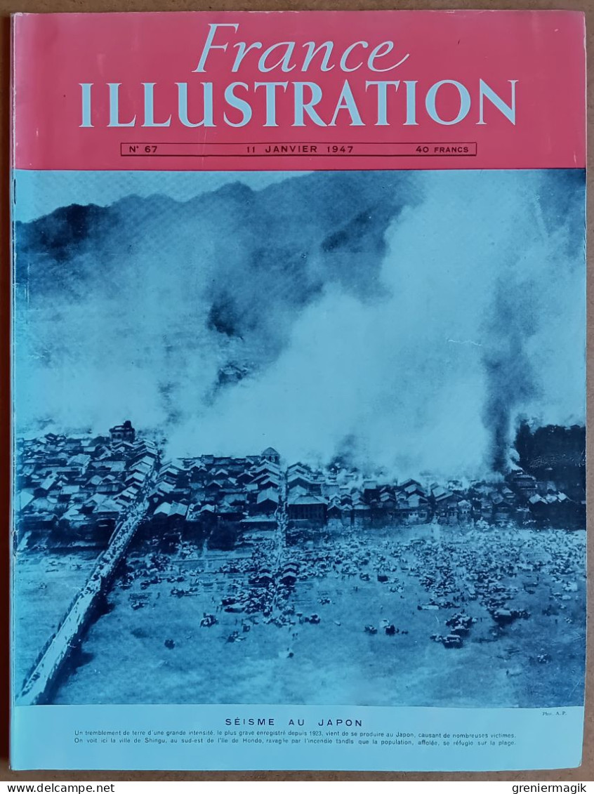 France Illustration N°67 11/01/1947 Shingu Japon/Indochine/Varsovie/Iran/Palestine/Spitzberg/Peinture Toulousaine - General Issues