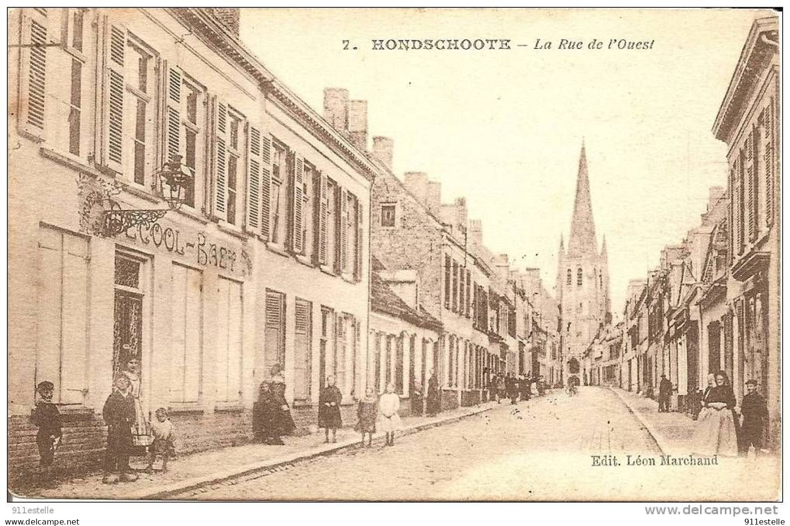 59  Hondschoote - La Rue De L,Ouest - Hondshoote