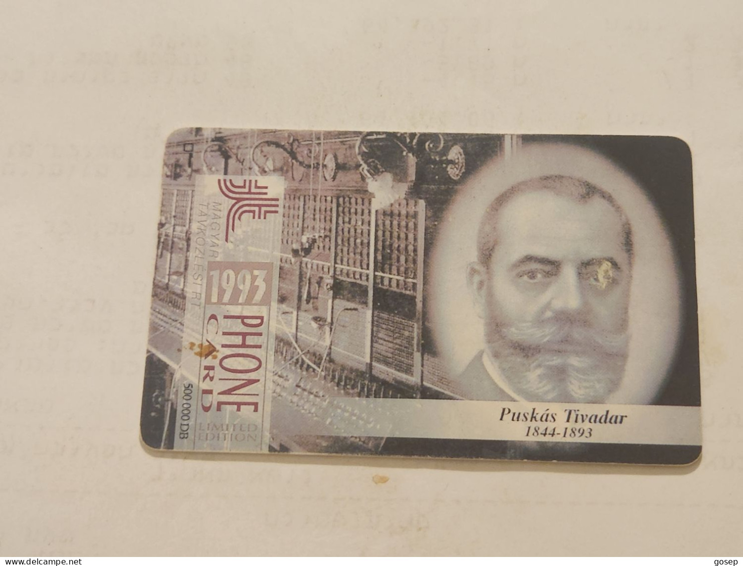 HUNGARY-(HU-P-1993-15A)-Puskás Tivadar-(187)(50units)(10/1993)(tirage-500.000)USED CARD+1card Prepiad Free - Hungary