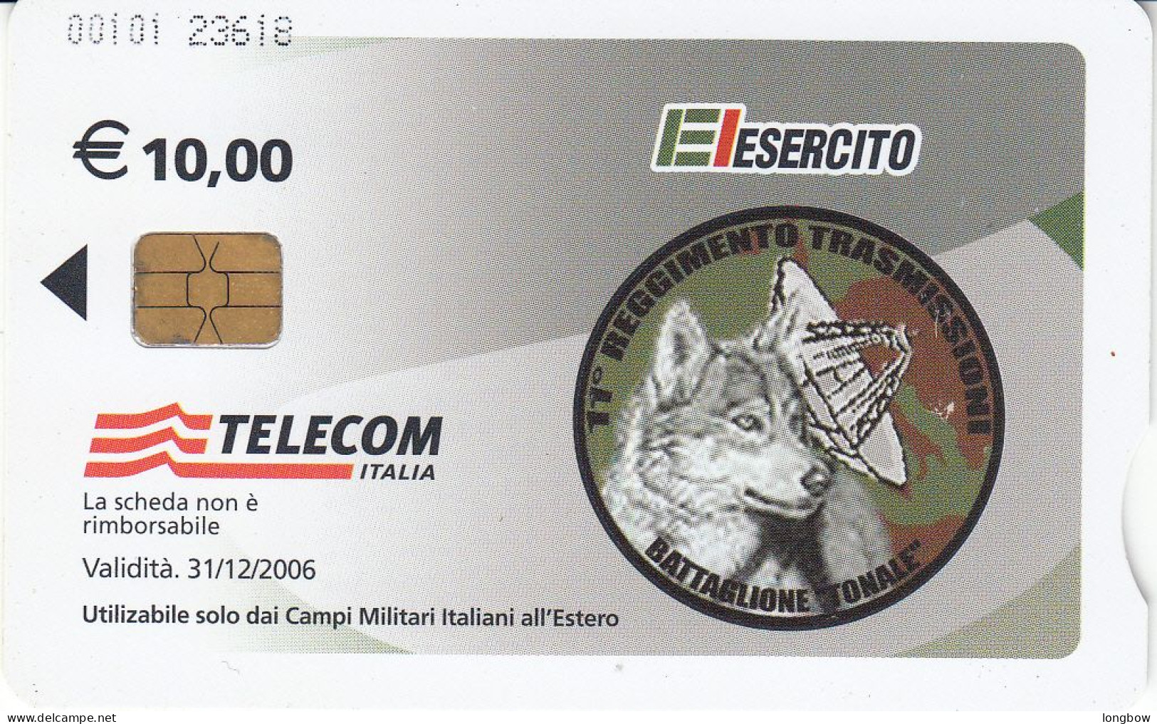 Italia Scheda Telefonica Chip Solo Per Basi Militari - Cod.101 - Usages Spéciaux