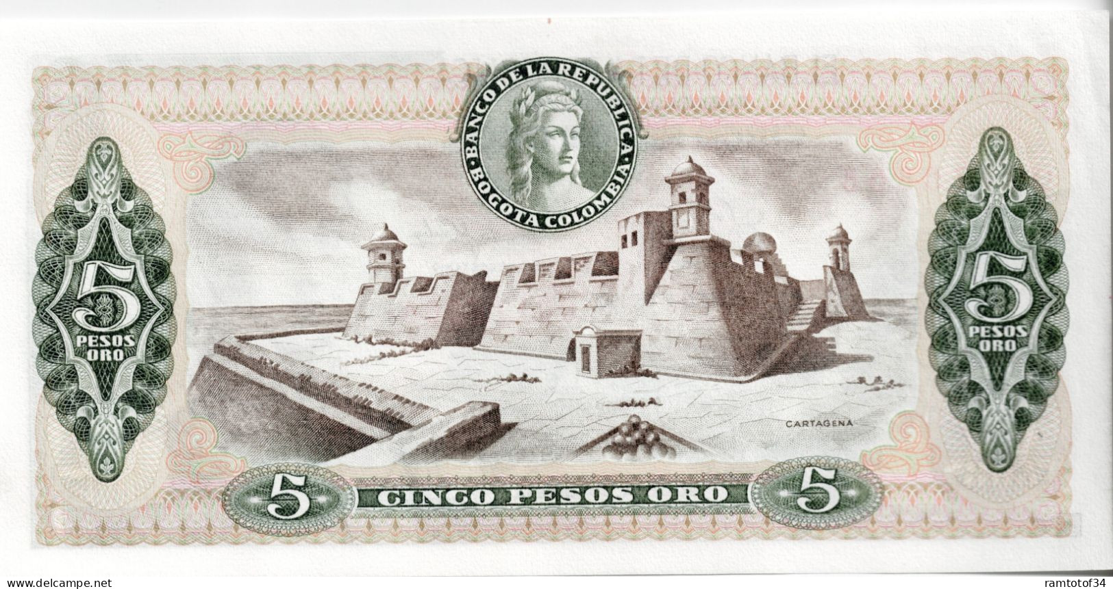 COLOMBIE - 5 Pesos Oro 1981 UNC - Colombie