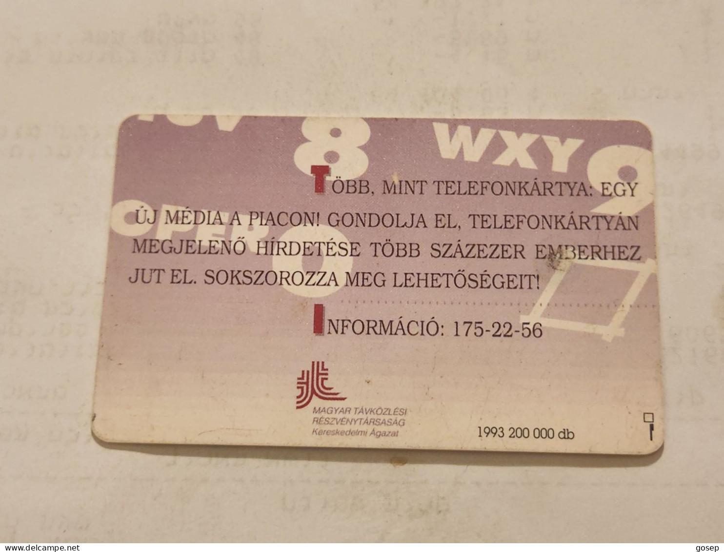 HUNGARY-(HU-P-1993-27Aa)-Puskás Tivadar-(188)(50units)(11/1993)(tirage-200.000)USED CARD+1card Prepiad Free - Hongrie