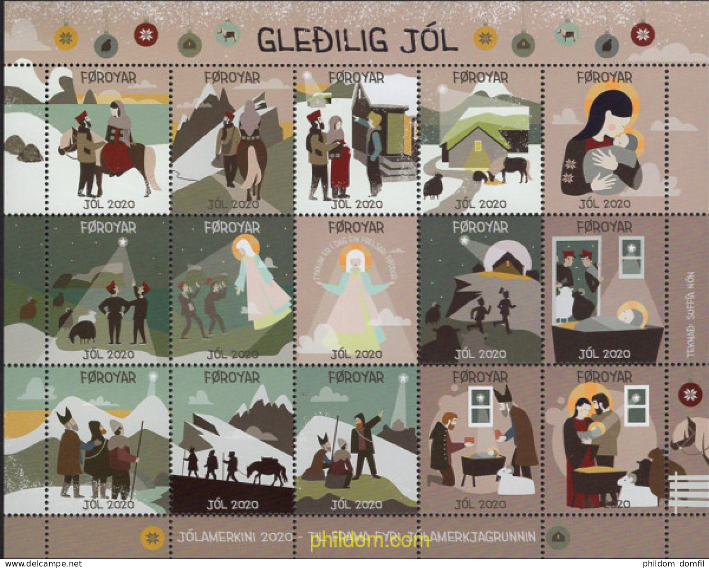 638199 MNH FEROE 2020 NAVIDAD - Färöer Inseln