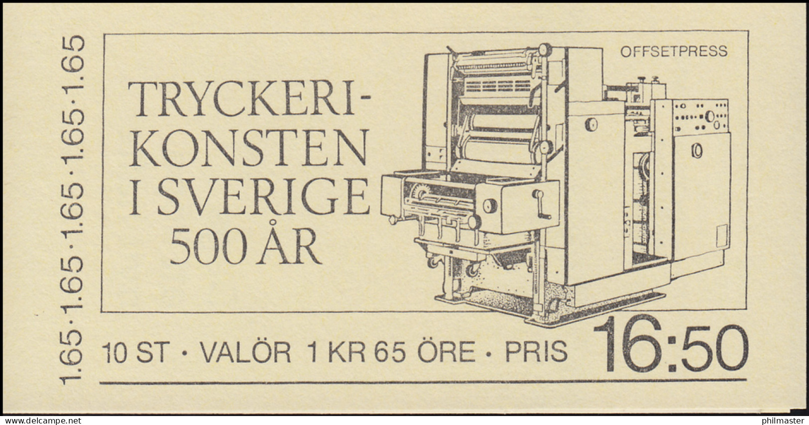 Markenheftchen 92 Druckereigewerbe In Schweden, ** - Unclassified